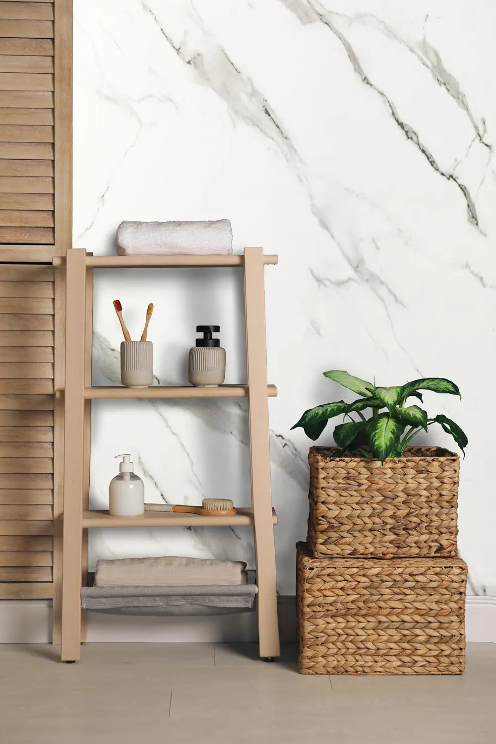 1M x 2.4M Carra Marble Matt PVC 10mm