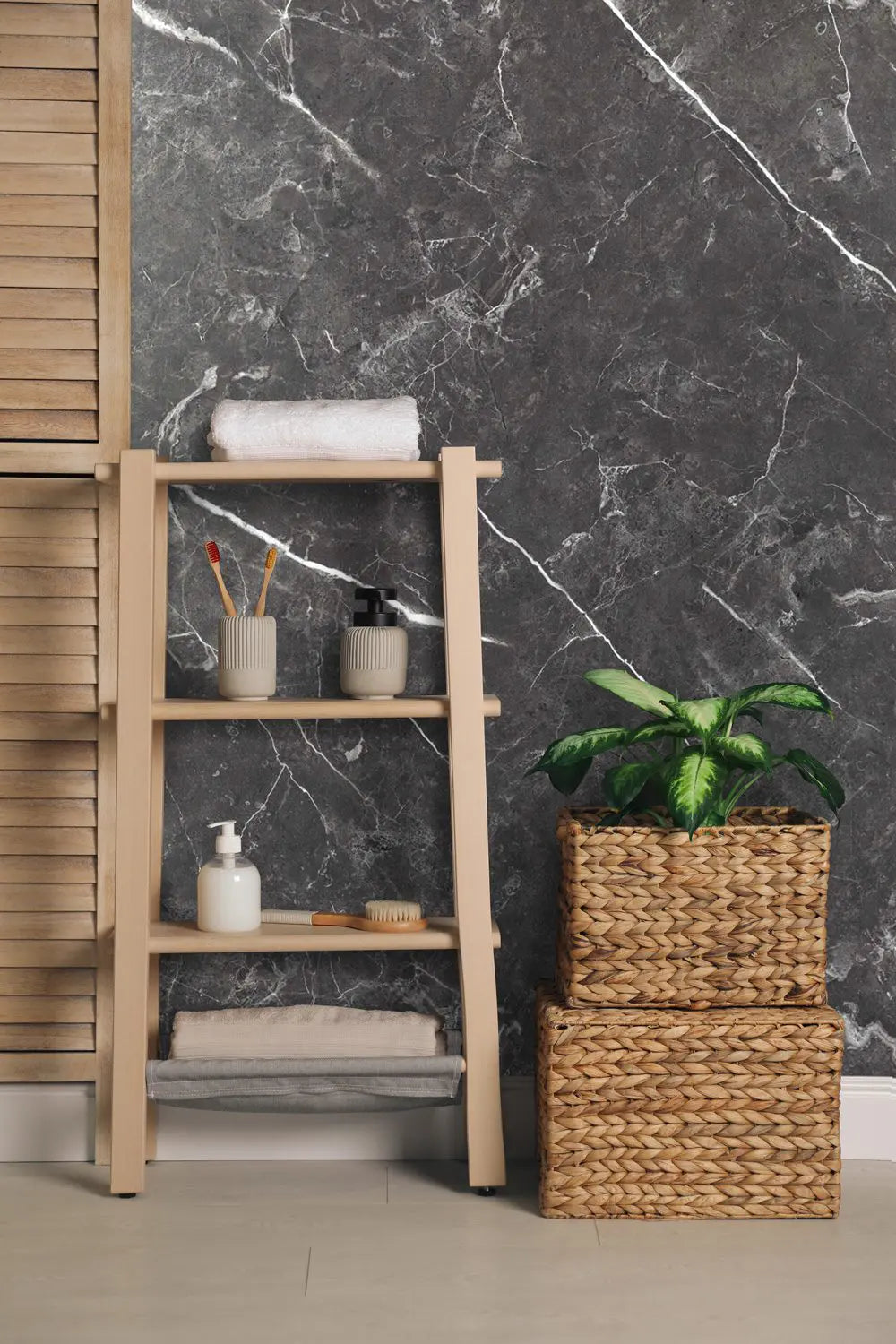 1M x 2.4M Dark Grey Quartz Matt PVC 10mm