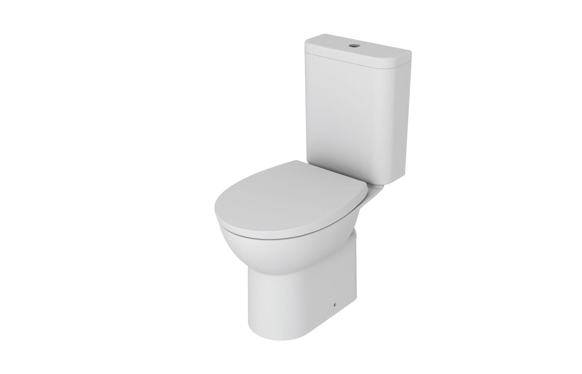 Star Open Back Toilet Pan, Cistern & Soft Close Seat