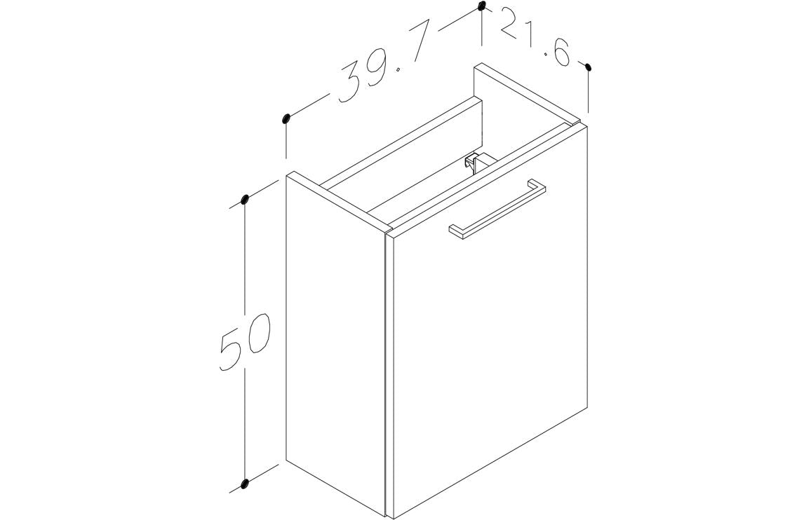 Naples 410 Wall Hung Unit & Basin Gloss Grey